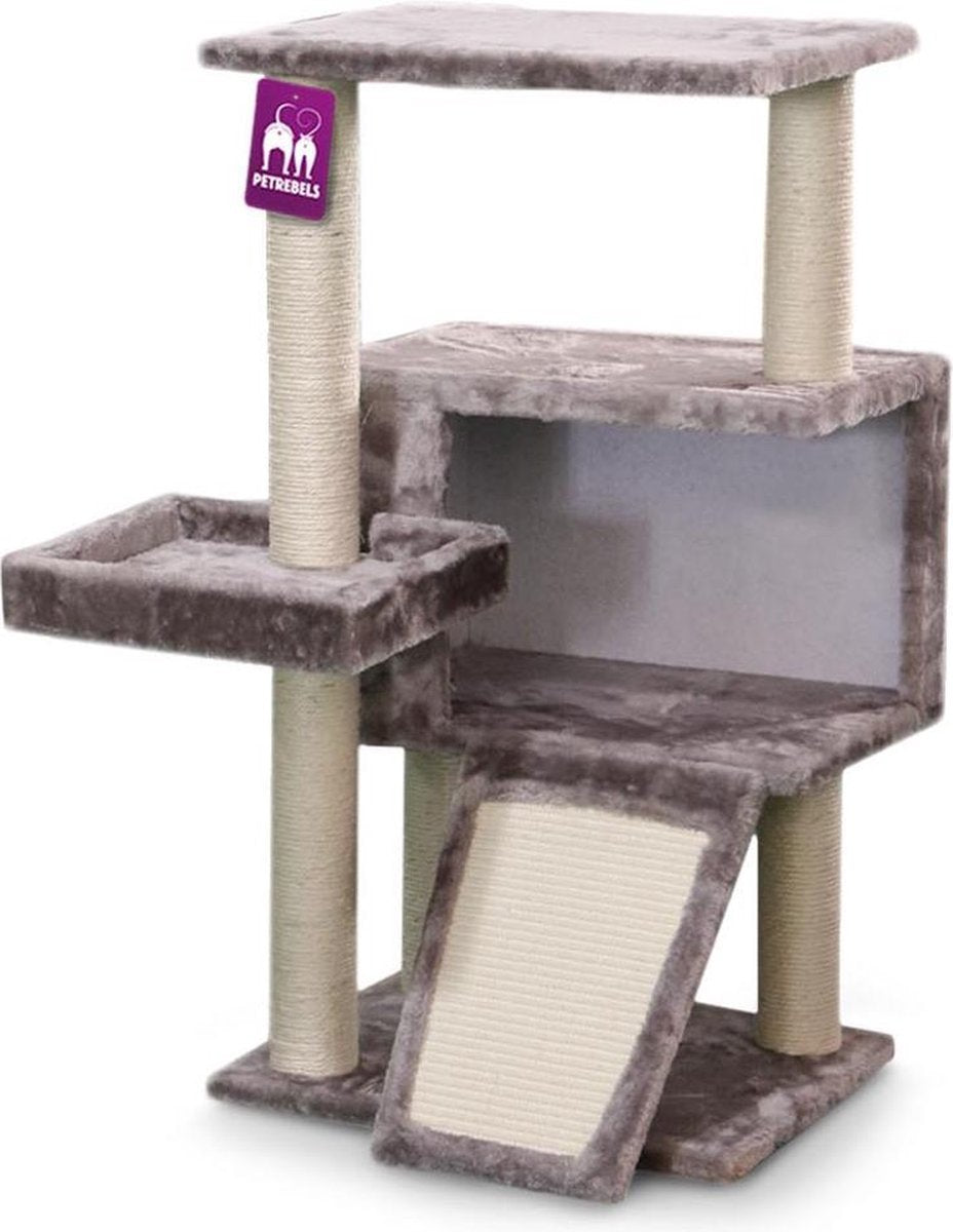 Petrebels Austin 85 kattenhuis - Cappuccino - 85 cm hoog - stabiel