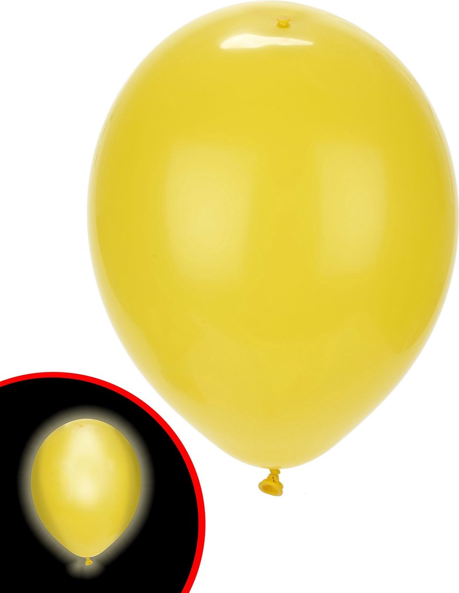 Illooms LED Ballonnen Geel - 5 Stuks