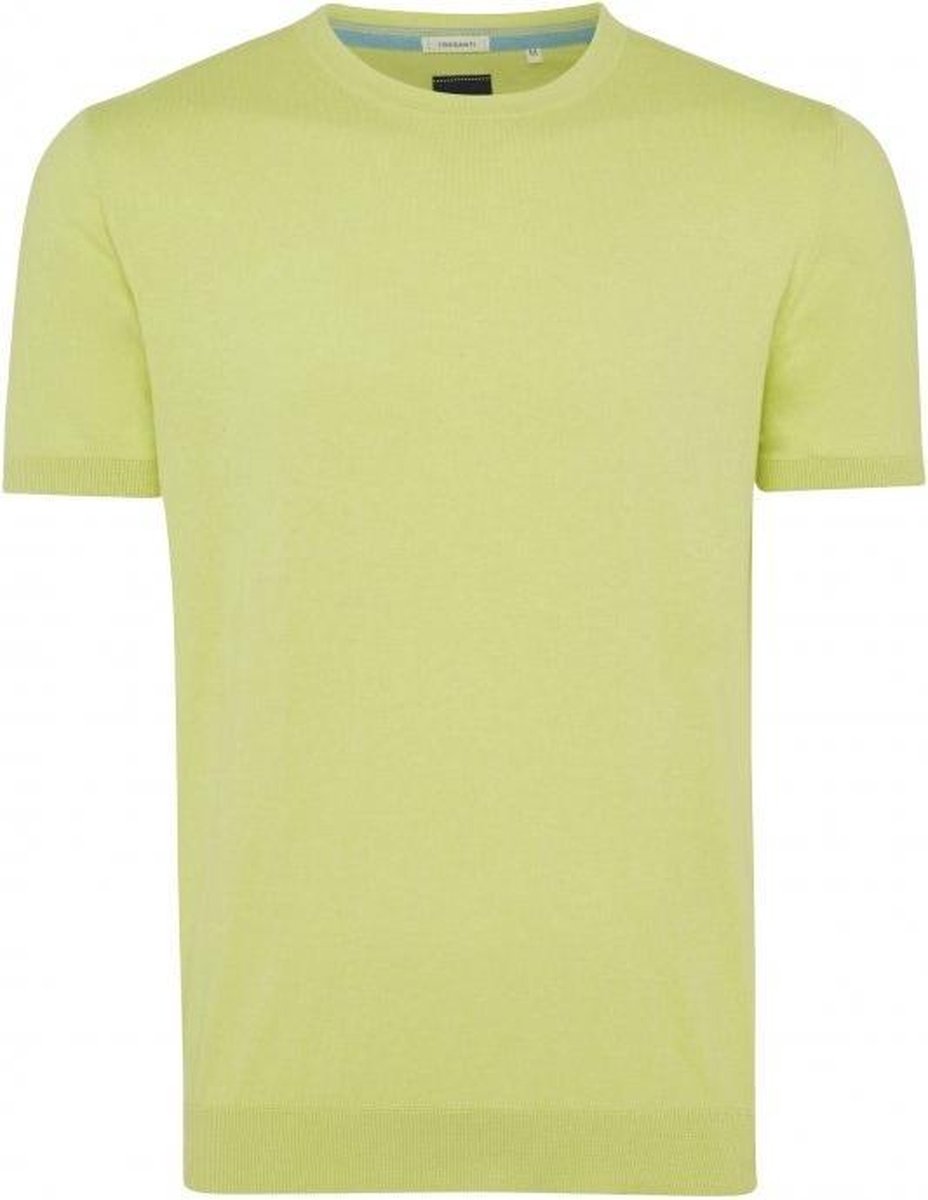 Tresanti Heren Pullover Korte Mouw Ronde Hals Geel Regular Fit - 3XL