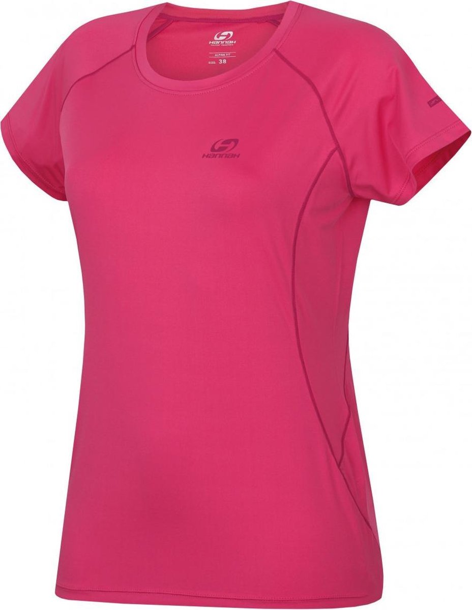 Hannah Sportshirt Speedlora Dames Polyester/elastaan Roze Mt 38