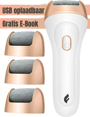 Eelt Verwijderaar Pedicure Apparaat Elektrische Voetvijl Eelt Rasp - Zuigt Vacuüm - E-Book + 3 rollen - Oplaadbaar - Eeltschaaf - Eelt Vijl - Eeltsokken - Fability®