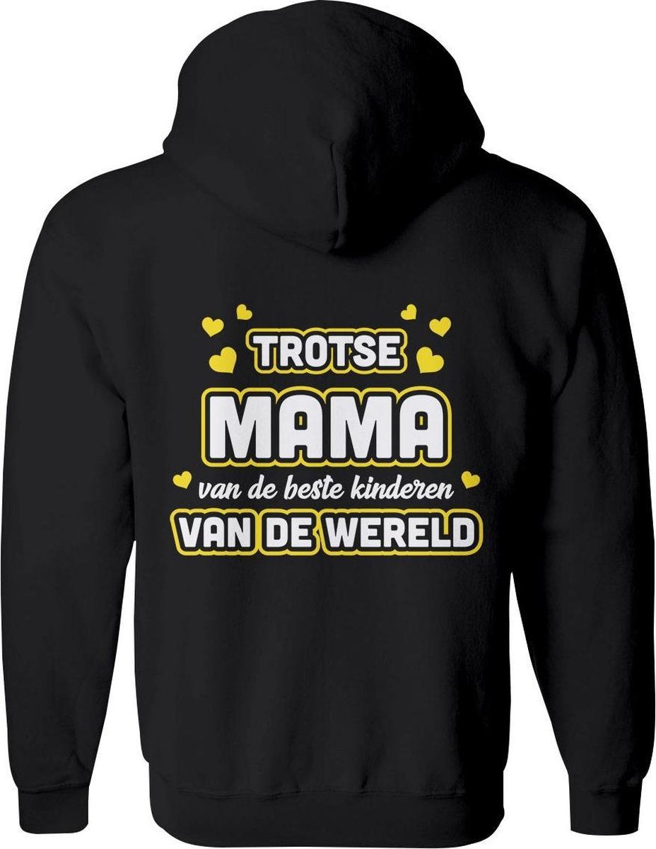 Moeder vest  – Mama vest met capuchon Dames – Perfect Moederdag Sweatvest  - Geschenk vest Cadeau – Hoodie met rits - Maat S