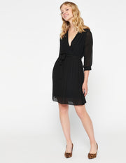 Mini jurk met plisse - Zwart
