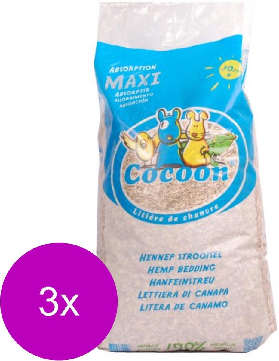 Cocoon Hennepstro - Bodembedekking - 3 x 3 kg
