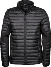 Teejays Heren Gevoerde Volledige Zip Crossover Jacket (Zwart/Zwart)