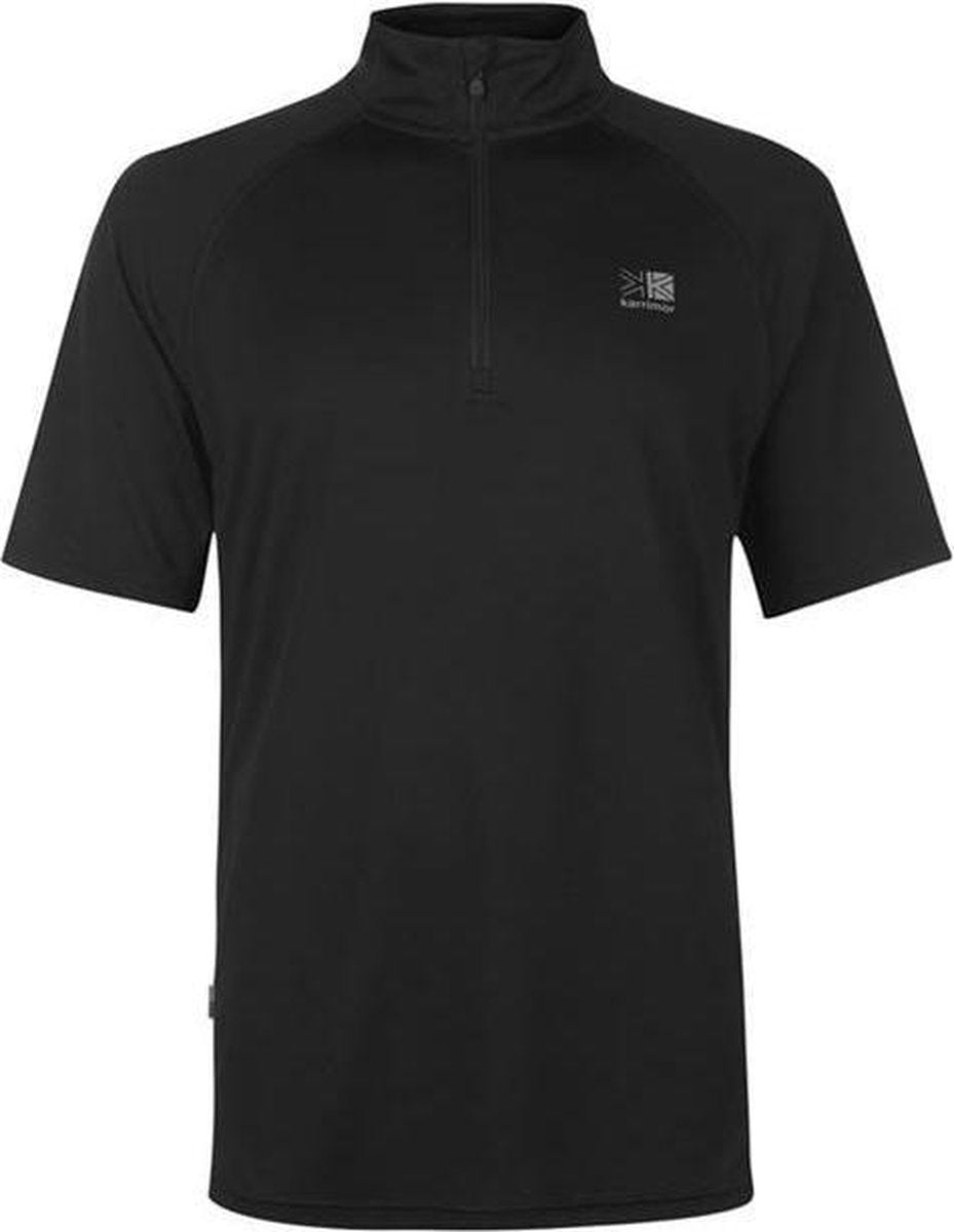Karrimor - ¼ Zip Hardloop T-shirt met kraag - Heren - Zwart - L