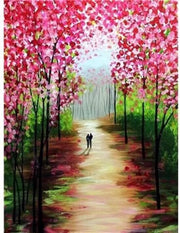 Schilderen op nummer pakket romantische bloemen bos - 40 x 50 cm