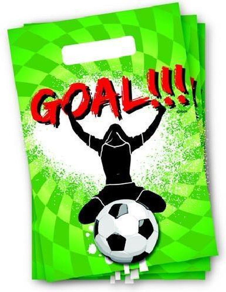 Sportieve Goal Partytasjes 6 Stuks