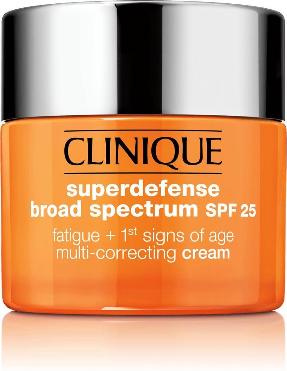 Clinique Superdefense Broad Spectrum SPF 25 Fatigue + 1st Signs Of Age Multi-Correcting Cream vochtinbrengende crème gezicht Vrouwen 50 ml