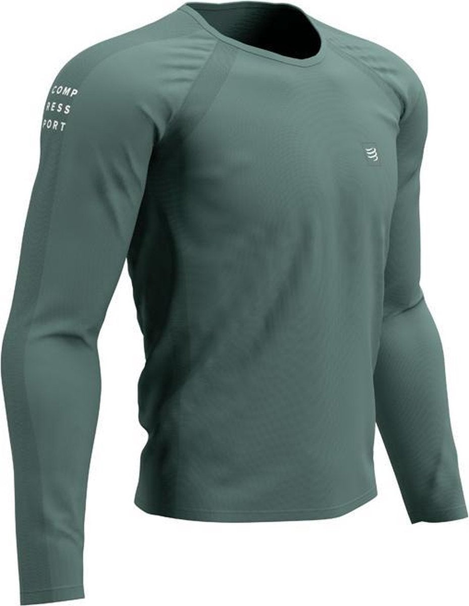 Compressport Training LS Shirt Heren - zilver - maat XL