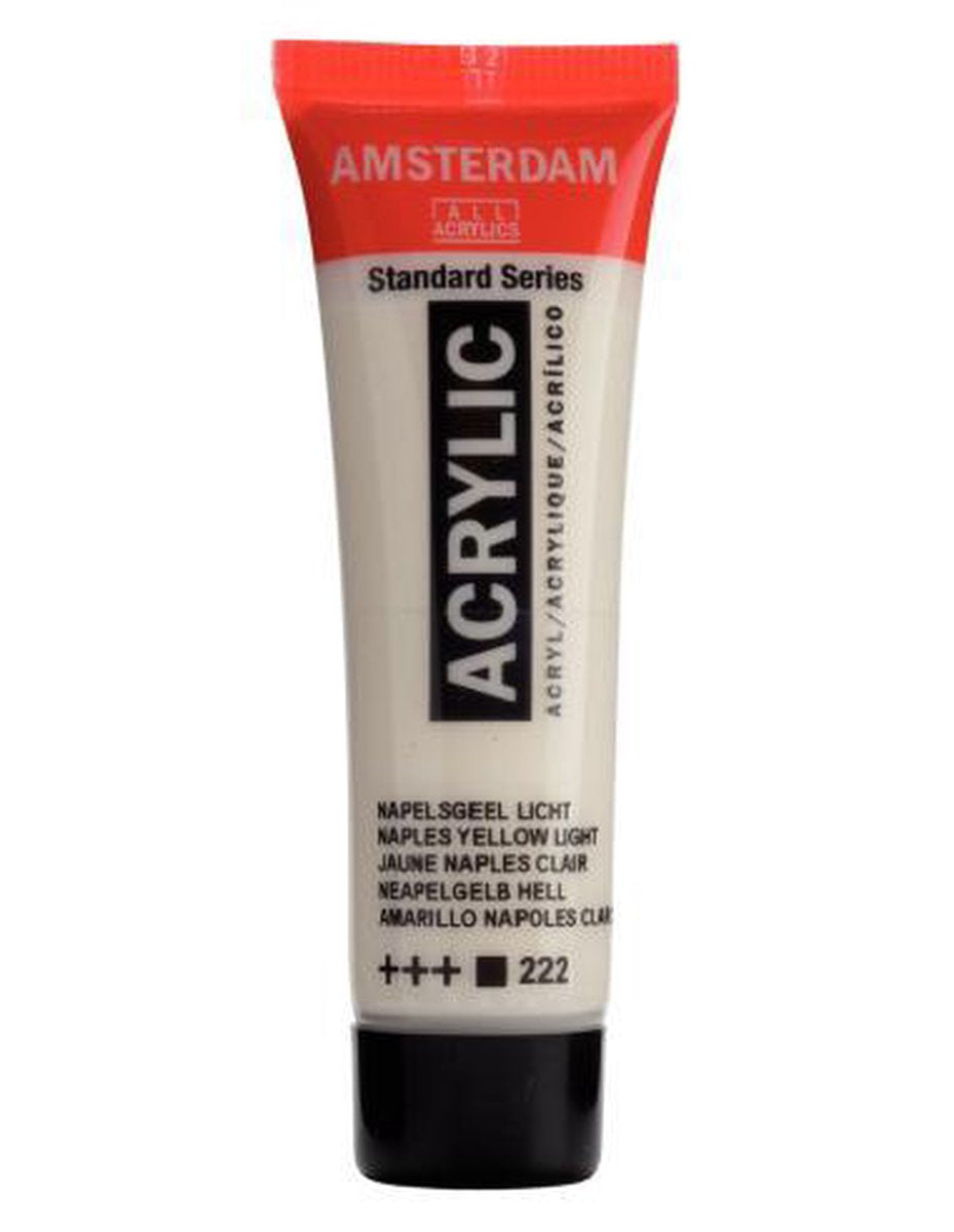 Acrylverf - 222 - Napels geel licht - Amsterdam - 20ml