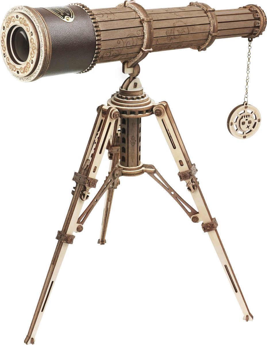 Robotime ROKR - Modelbouw pakket - Monucular Telescope ST004 - Bouwpakket Hout - Houten Telescoop