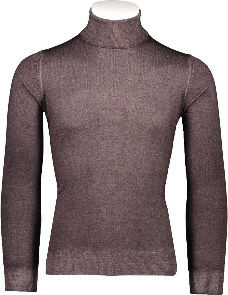 Gran Sasso  Trui Bruin Bruin Getailleerd - Maat XXL  - Heren - Herfst/Winter Collectie - Lana;Wool