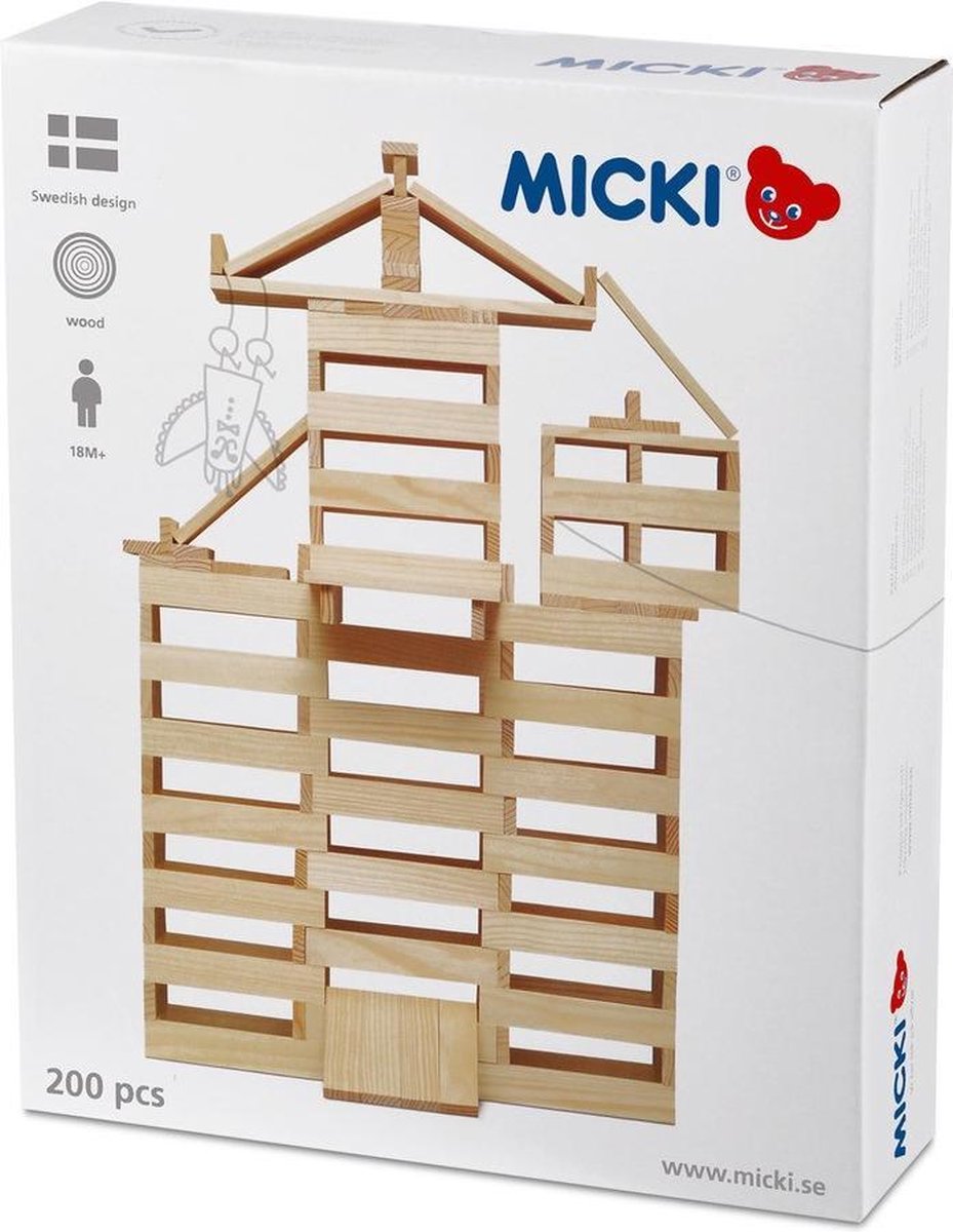 Micki 200 blanke plankjes