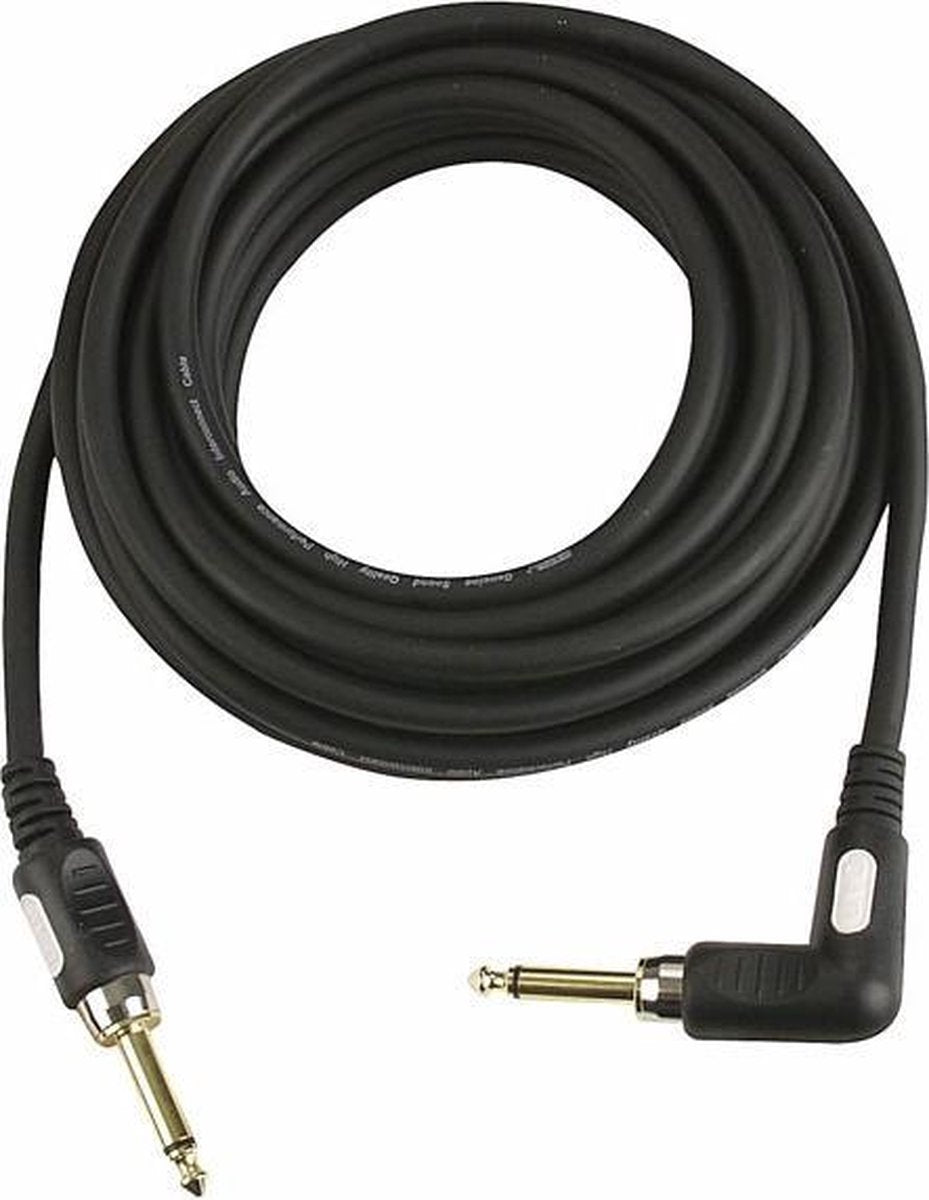 DAP Audio Gitaarkabel 6m - Gitaar Kabel Jack naar Jack Haaks 6mm - Vergulde connectoren