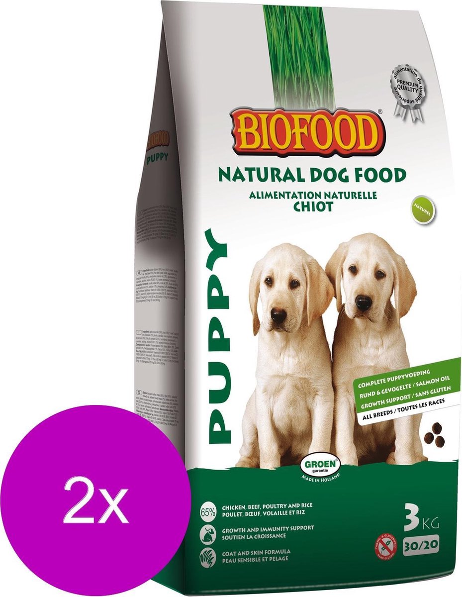 Biofood Puppy - Hondenvoer - 2 x 3 kg