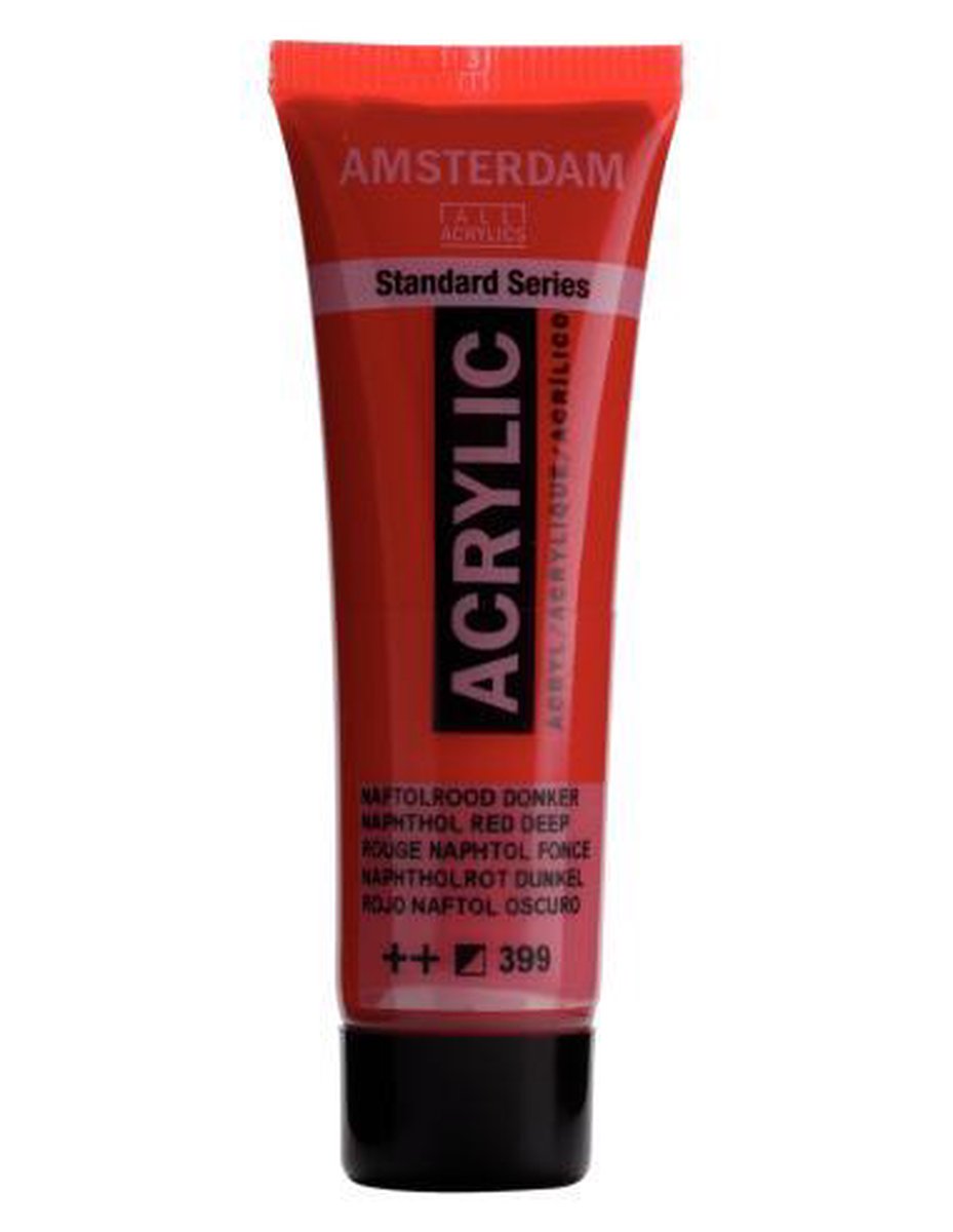 Acrylverf - 399 - Naftol rood donker - Amsterdam - 20ml