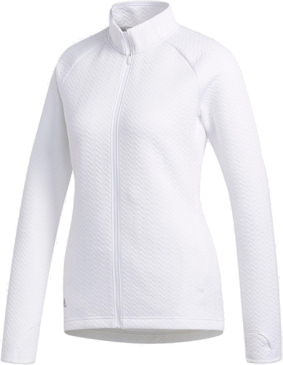 Adidas Golfjack Textured Layer Dames Polyester Wit Maat Xs