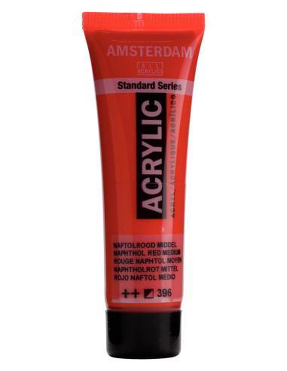 Acrylverf - 396 - Naftol rood middel - Amsterdam - 20ml