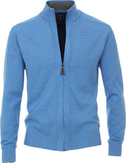 Redmond heren vest katoen - met rits - lichtblauw -  Maat: 4XL