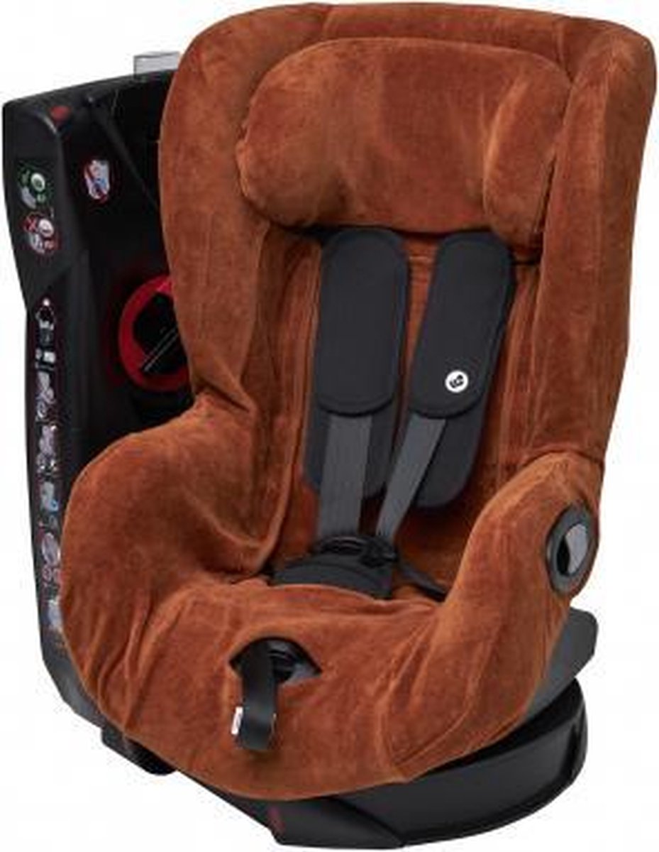 Meyco autostoelhoes Velvet - camel - groep 1 met hoofdsteun