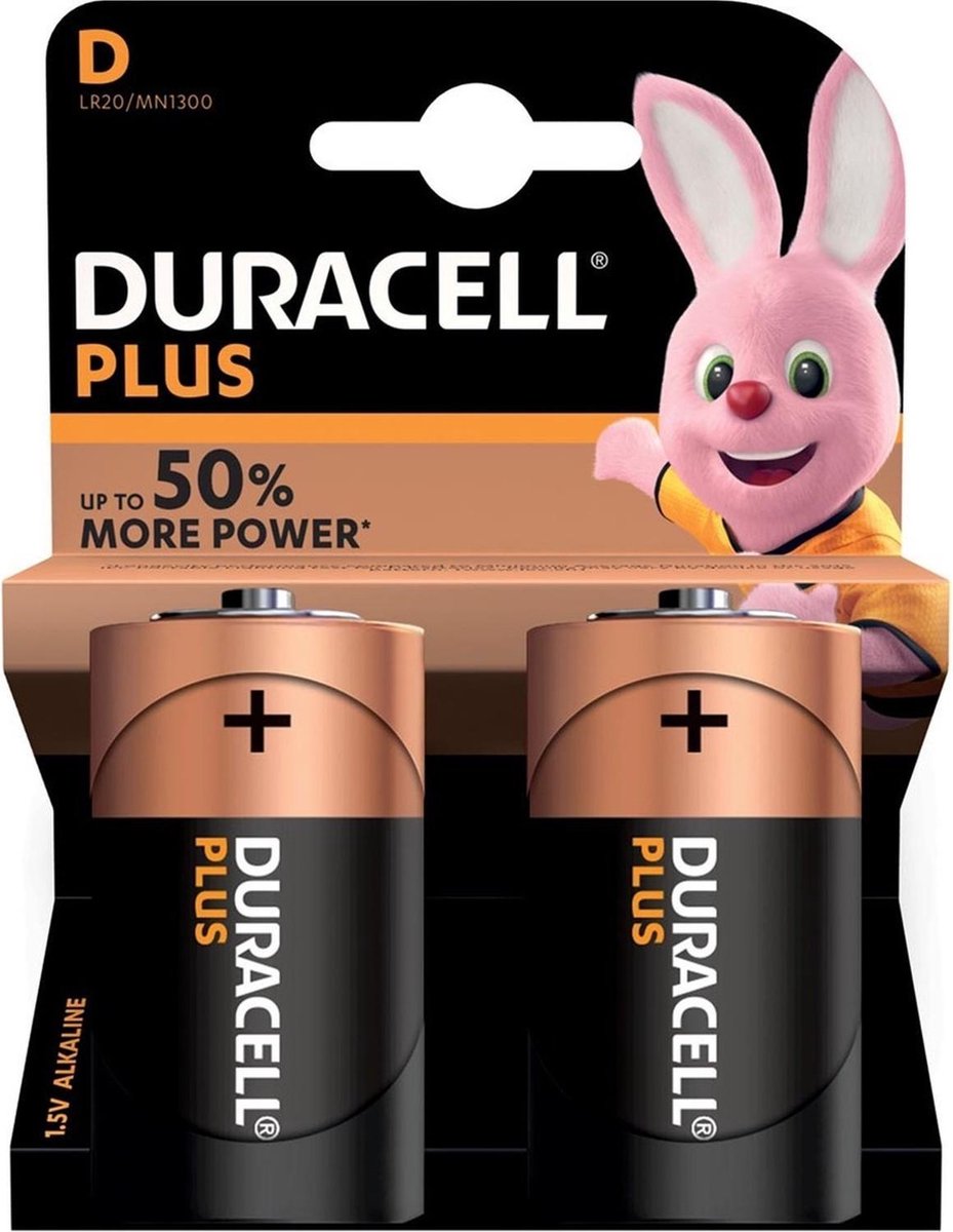 Set van 8x Duracell D Plus batterijen 1.5 V - alkaline - LR20 MN1300 - Batterijen pack