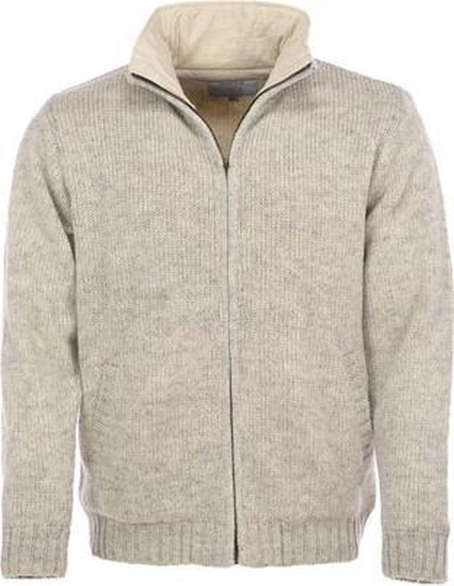 Pure Wool Herenvest MNL-1703 Ecru - Ecru - 3XL