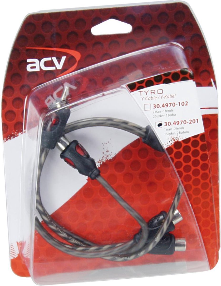 TYRO - Y-Kabel Economy Line 1x Male - 2x Female