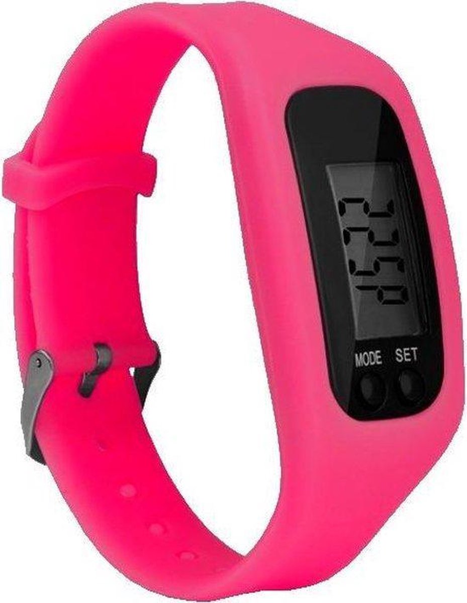 Stappenteller • Horloge • Digitaal • Digitale • LCD • Calorie • Loopafstand • Teller • Pedometer • Compact • Comfortabel • Zwart • Wit • lichtblauw • Oranje • Licht Roze • Donkerblauw • Rood • Paars • Geel • Lichtgroen • Turqouise • Cyaan