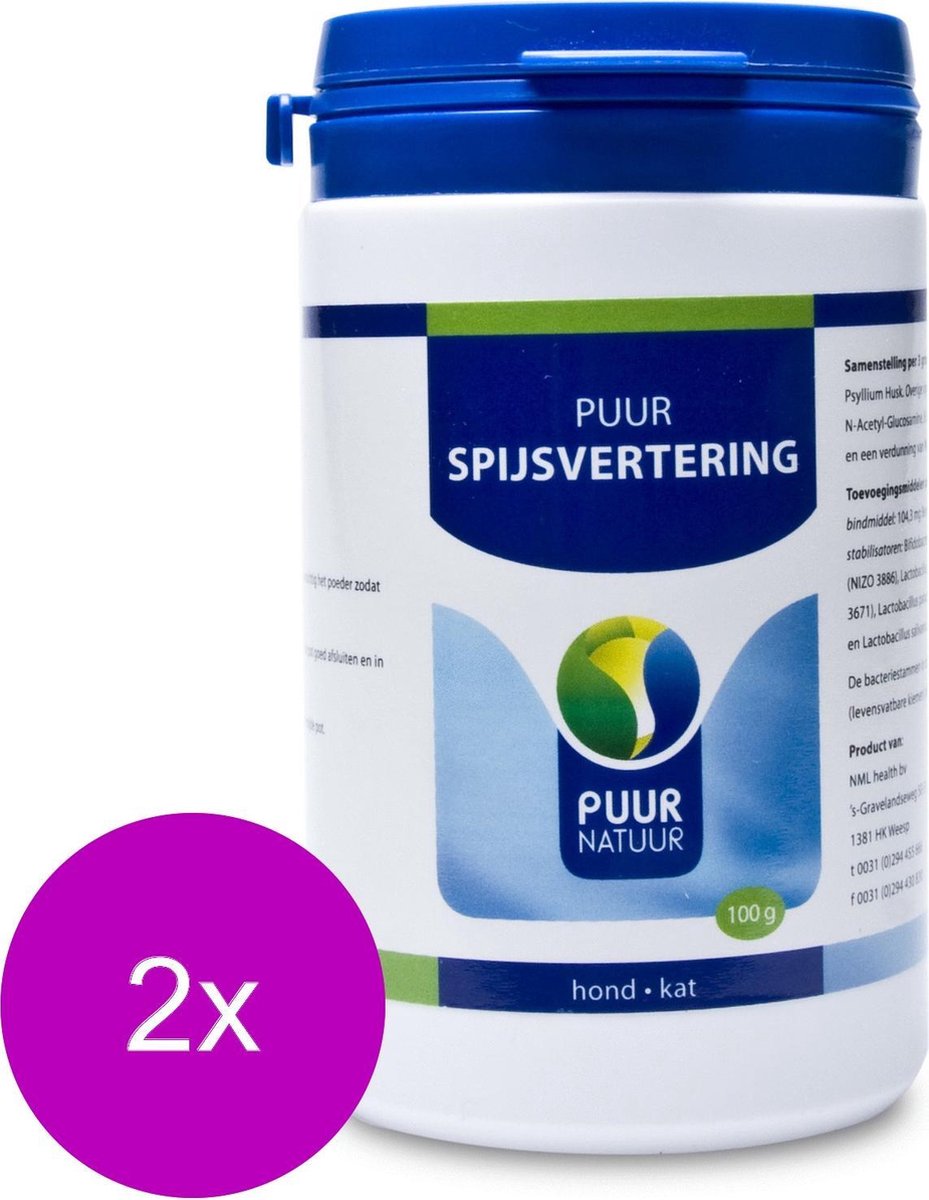 Puur Natuur Spijsvertering - Supplement - Spijsvertering - 2 x 100 g