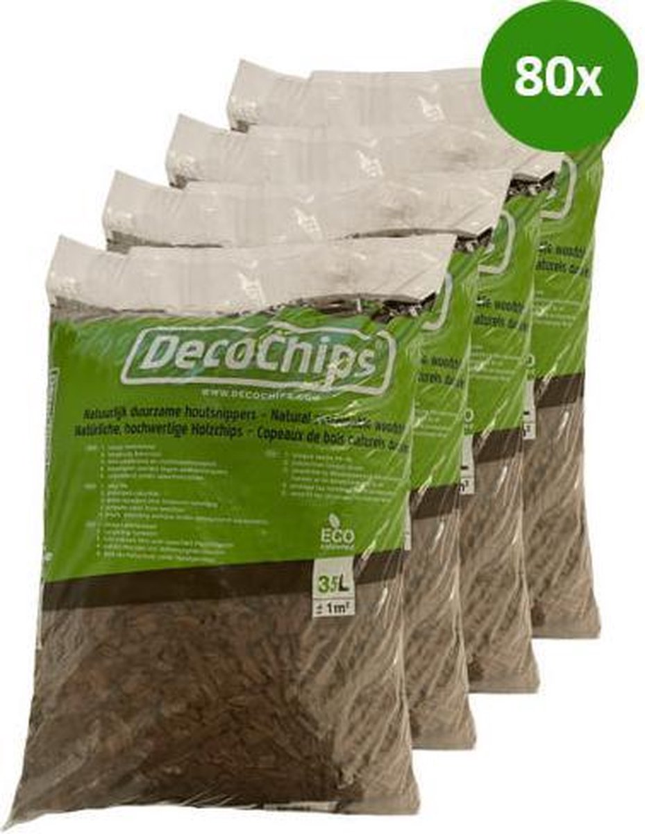 80 x 35L DecoChips Houtsnippers Bruin