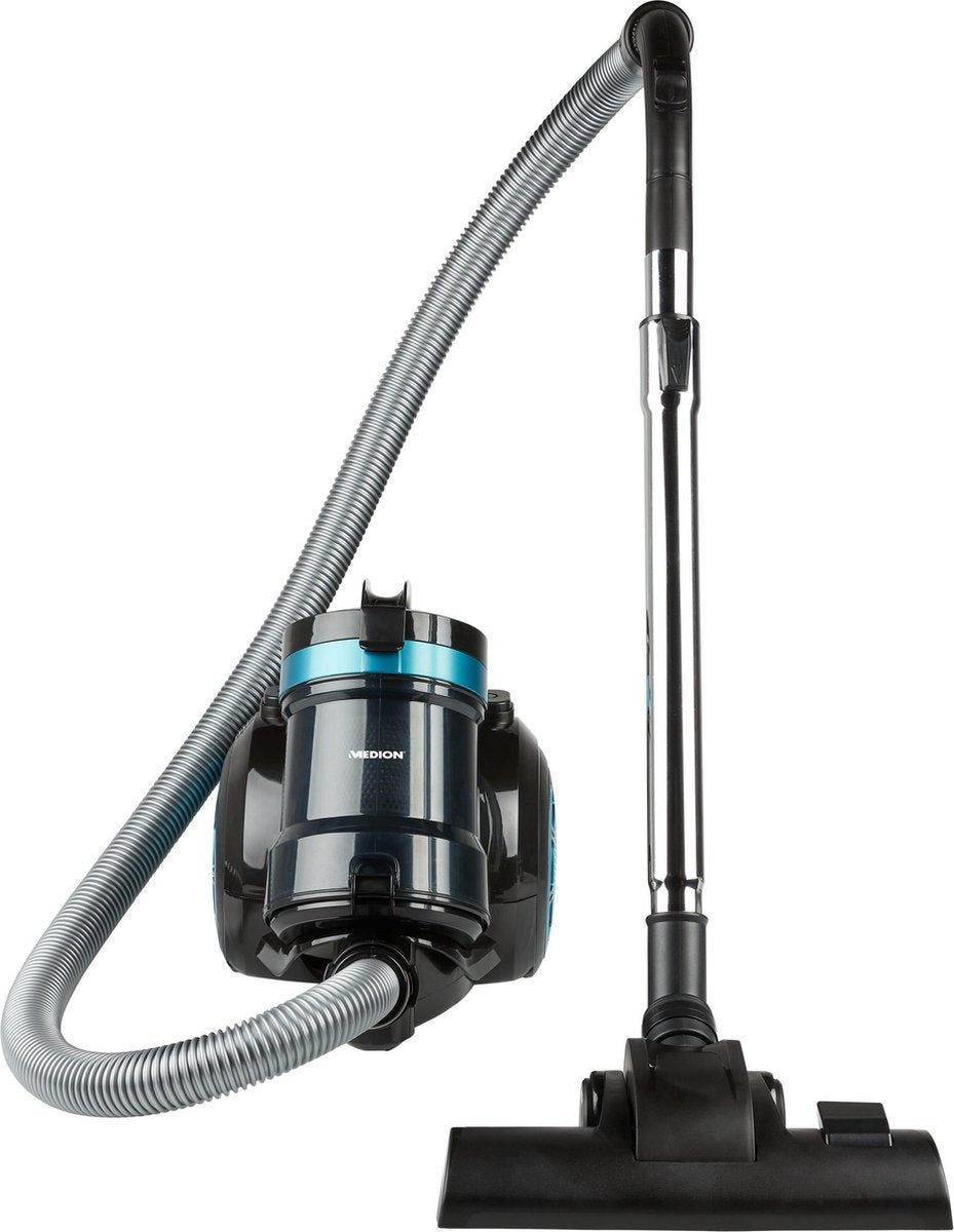 Cyclone stofzuiger zonder zak MD 19407 | 800 Watt vermogen | 150 Watt (18 kPa) zuigvermogen | 5 M kabel | 79 db | Diverse mondstukken