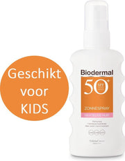 Biodermal Zonnebrand spray voor de gevoelige huid SPF 50+ - 175ml - Zonnespray - ook geschikt voor kinderen