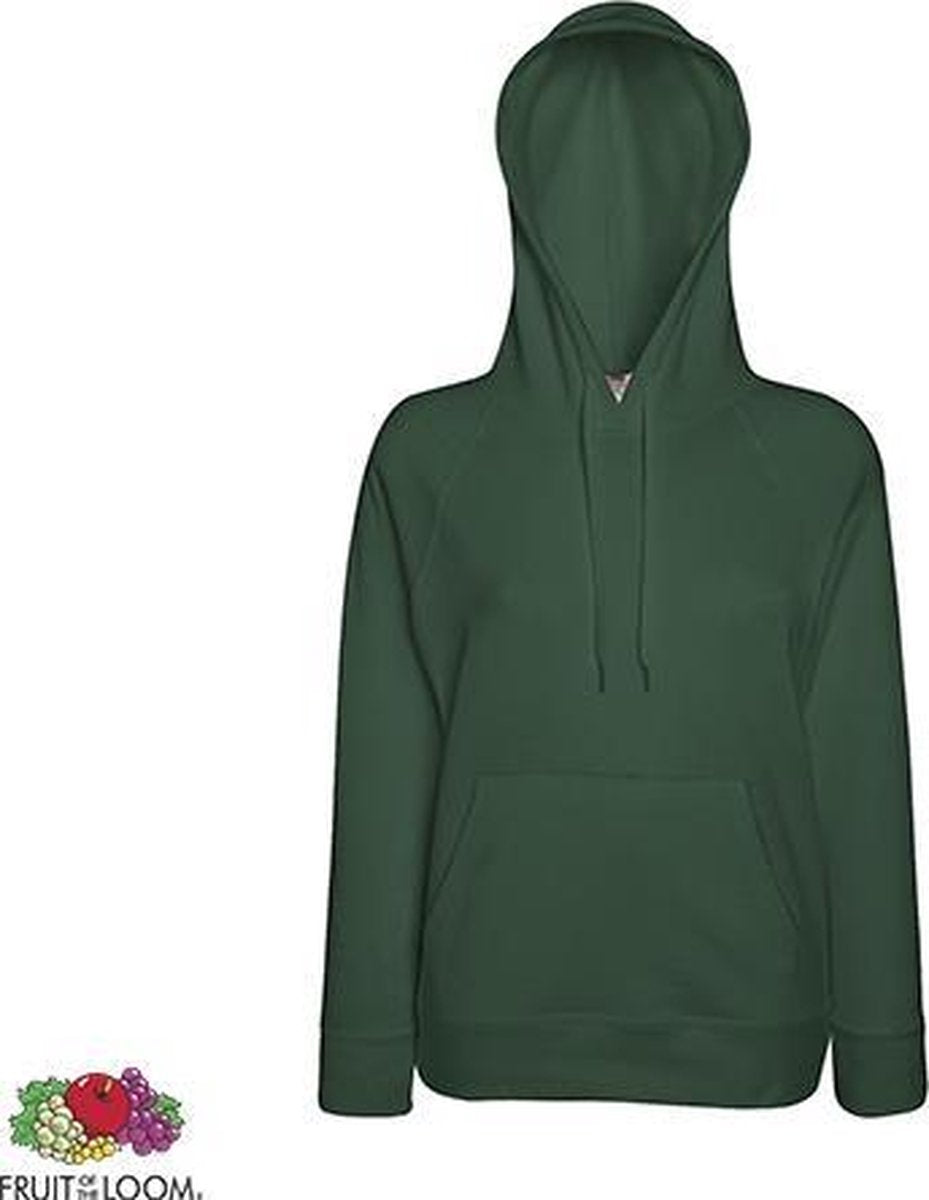 Fruit of the Loom Lady-Fit hoodie - Lightweight - Maat XS - Kleur Bottle Green