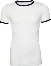 Fostex - T-shirt - Marine shirt - Wit met donkerblauwe bies - L