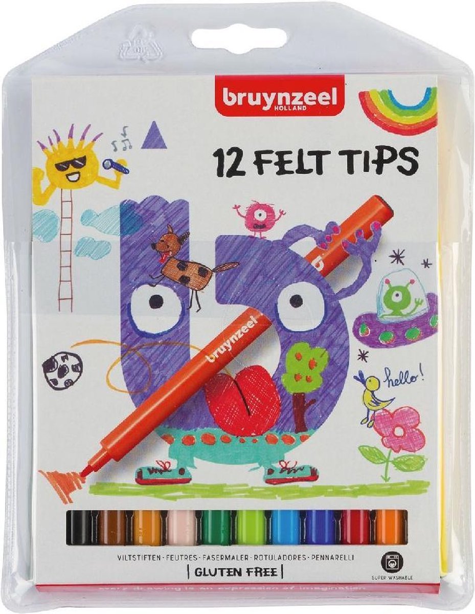 Bruynzeel Viltstiften 12st. 4+