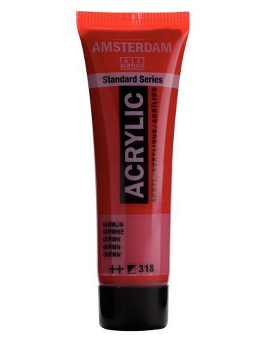 Acrylverf - 318 - Karmijn - Amsterdam - 20ml