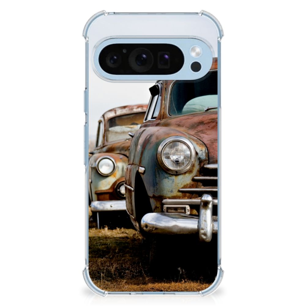 Google Pixel 9 | 9 Pro Anti-shock Hoesje met foto Vintage Auto