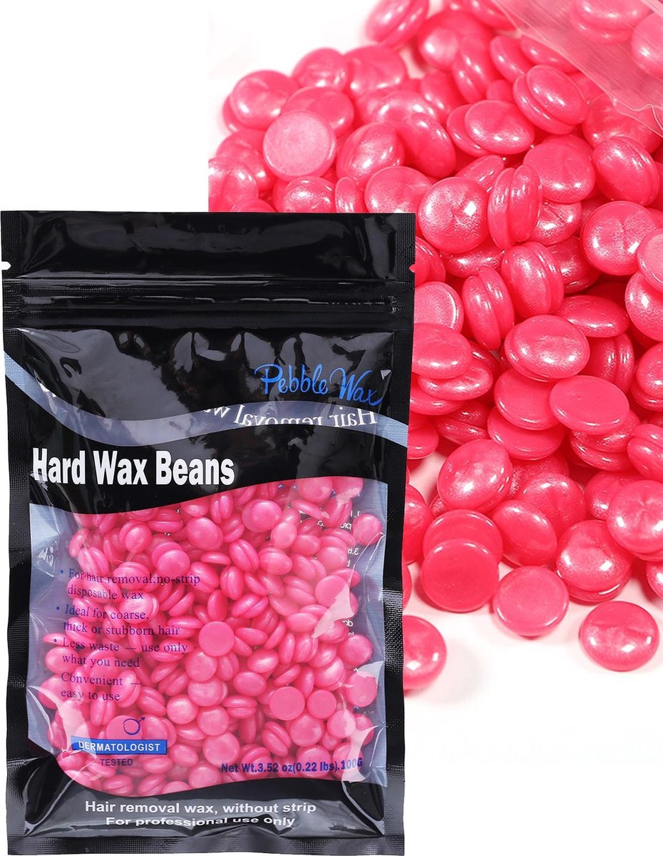 Wax beans 100gr. pearl roze- Hard wax beans- Hard wax beans- Ontharingswax