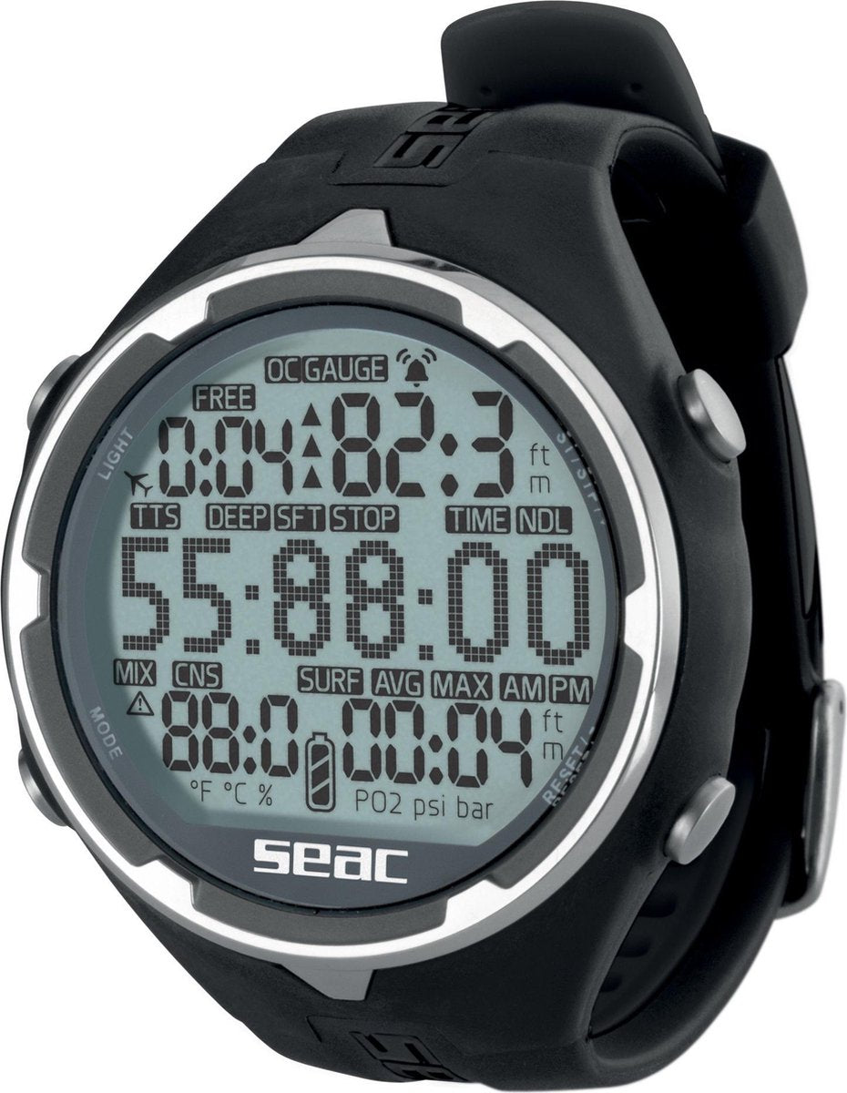 Seac Action duikcomputer Zwart