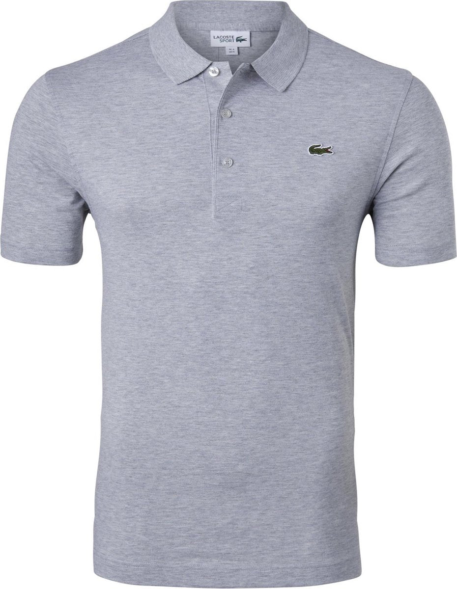 Lacoste Sport polo regular fit stretch - zilvergrijs melange -  Maat: 3XL