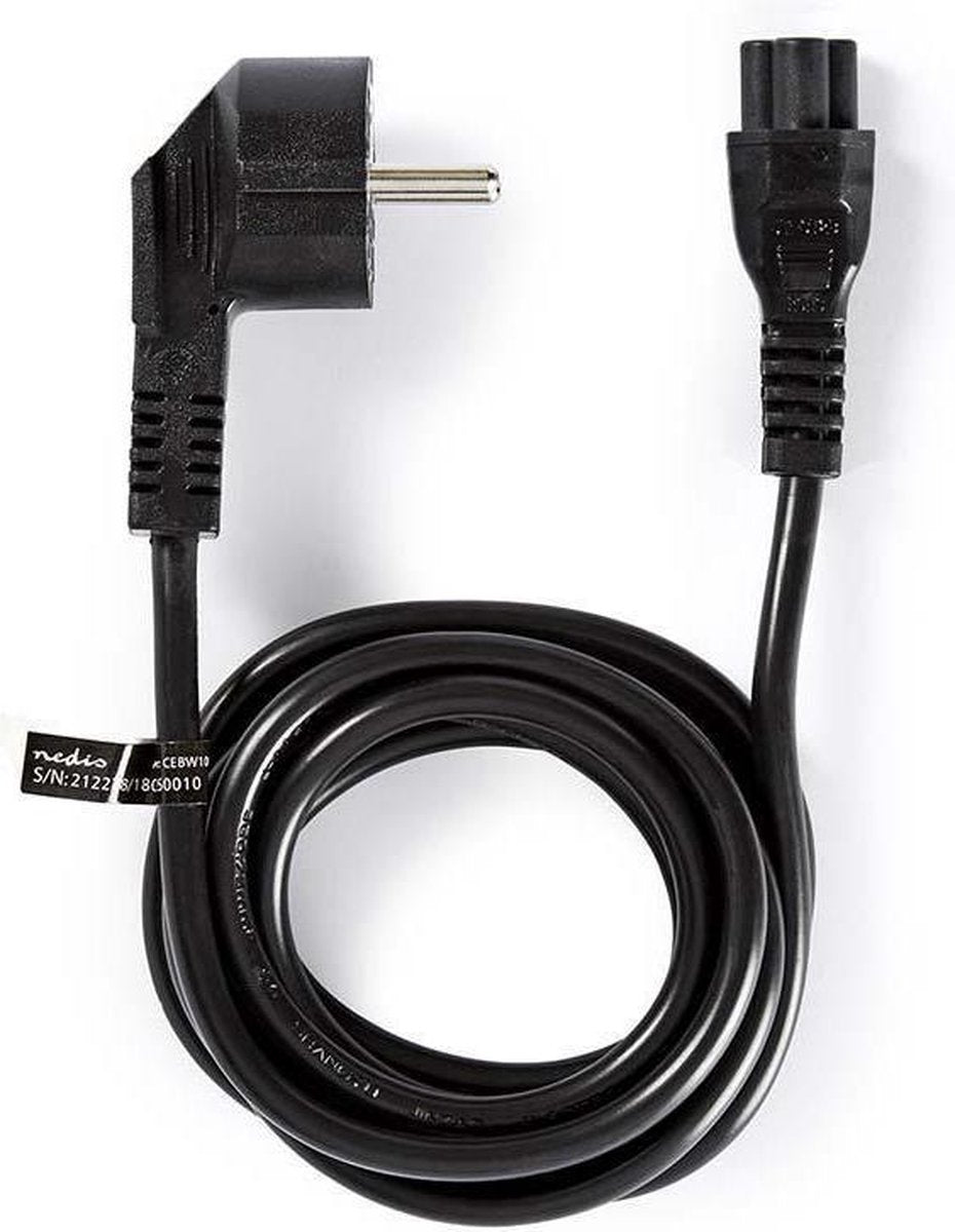 Voedingskabel | Schuko male haaks - C5 (IEC-320-C5) | 2