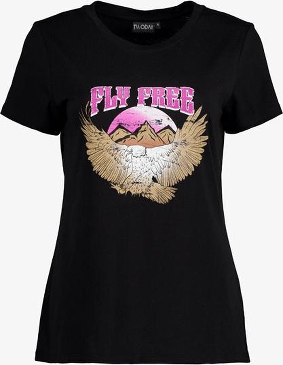 TwoDay dames T-shirt - Zwart - Maat L