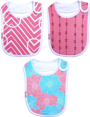 KliederZ hippe baby slabbetjes meisjes | 3 eet slabbers | slabben t/m 3 jr FB03b