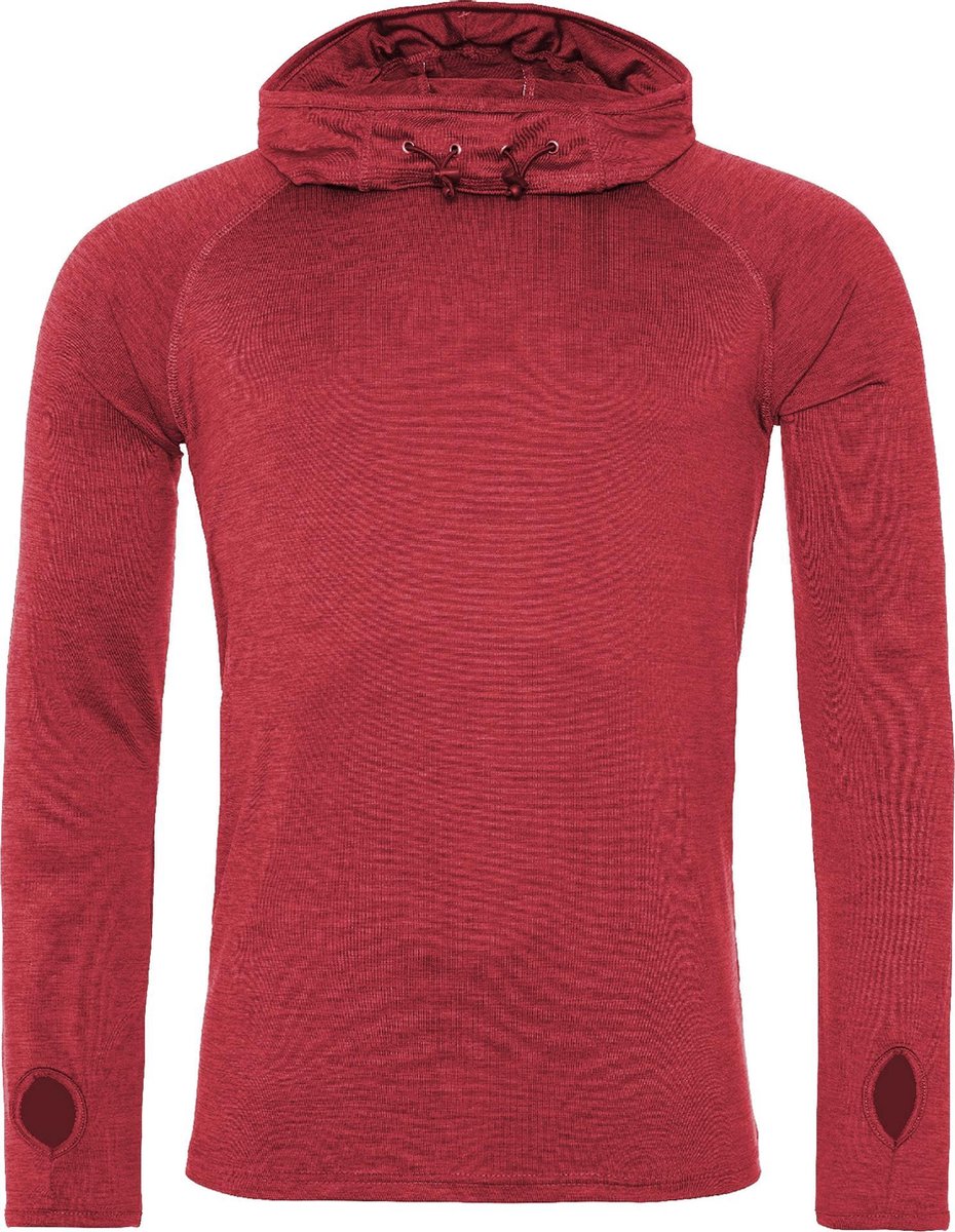 AWDis Gewoon Cool Mens Cowl Neck Long Sleeve Baselayer Top (Pakket van 2) (Rood gemêleerd)