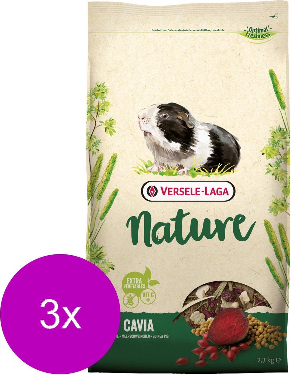 Versele-Laga Nature Cavia - Caviavoer - 3 x 2.3 kg