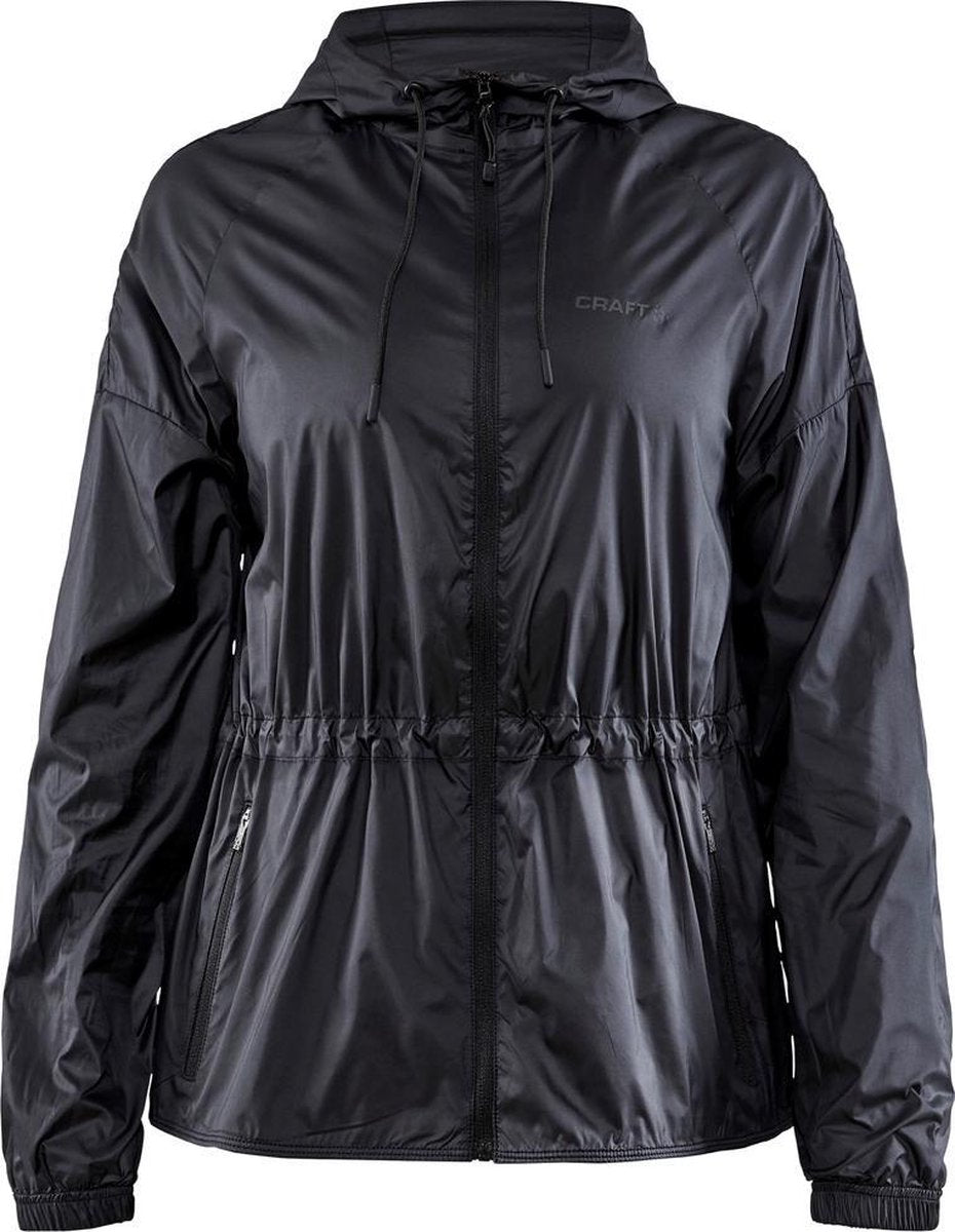 Craft Adv Charge Wind Jacket Sportjas Dames - Zwart - Maat L