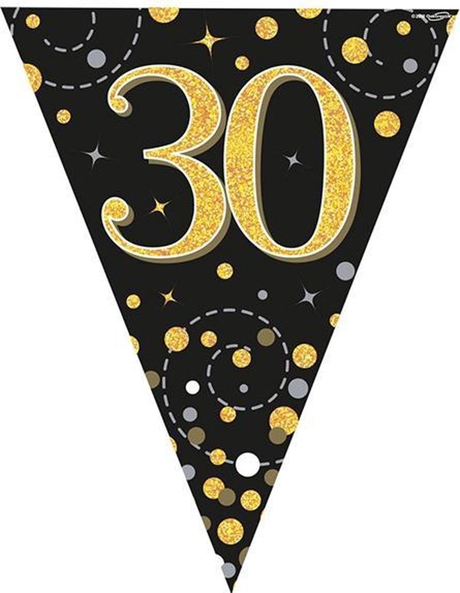 Vlaggenlijn 30 jaar Zwart Goud