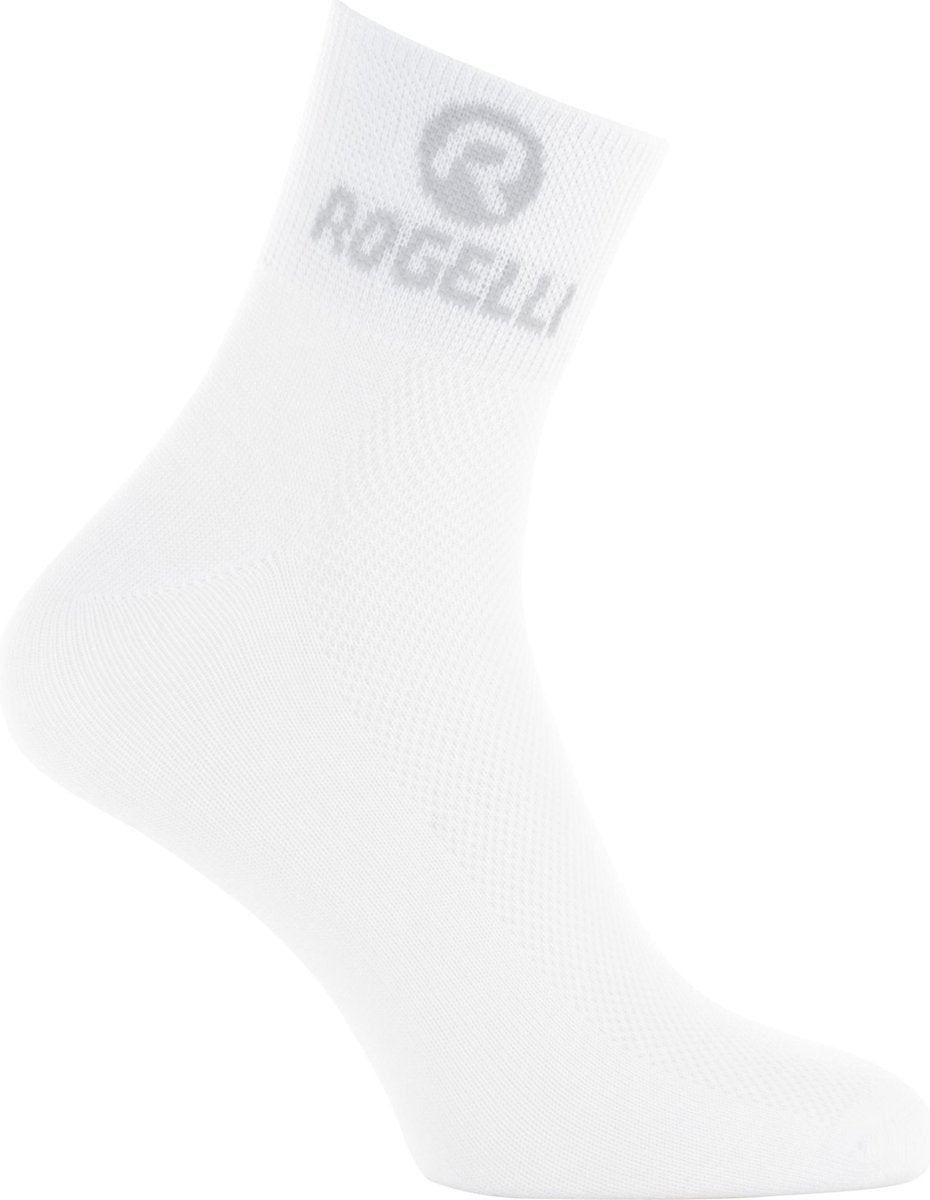 Rogelli Promo - Fietssokken - Maat 44 -47 - Unisex - Wit/Grijs