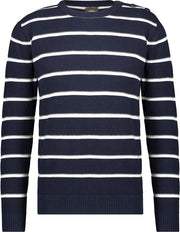 Haze&Finn Pullover Streep Navy/Wit (MU15-0201 - Navy-BlancdeBlanc)